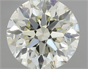 Natural Diamond 0.70 Carats, Round with Excellent Cut, L Color, VVS2 Clarity and Certified by IGI