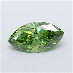 Picture of Lab Grown Diamond 3.01 Carats, Marquise with  Cut, Fancy Vivid Green Color, VVS2 Clarity and Certified by IGI