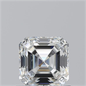 Diamante Natural 0.90 quilates, Asscher , Color G, claridad VS2 y certificado GIA