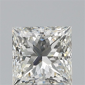 Picture of Natural Diamond 0.90 Carats, Princess with  Cut, I Color, VVS2 Clarity and Certified by GIA