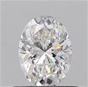 Natural Diamond 0.54 Carats, Oval with  Cut, F Color, VS1 Clarity and Certified by GIA