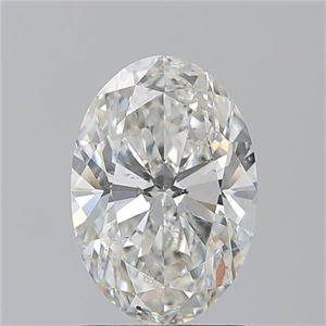 Picture of Natural Diamond 1.70 Carats, Oval with  Cut, H Color, SI2 Clarity and Certified by GIA