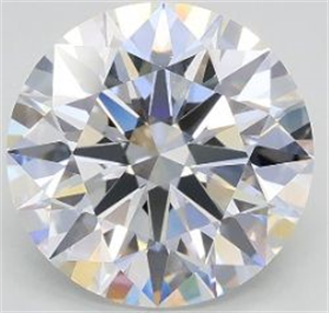 Picture of Lab Grown Diamond 2.58 Carats, Round with Excellent Cut, E Color, VS2 Clarity and Certified by GIA