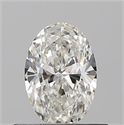 Natural Diamond 0.52 Carats, Oval with  Cut, I Color, VVS2 Clarity and Certified by GIA