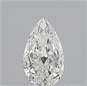 Natural Diamond 0.50 Carats, Pear with  Cut, E Color, VS2 Clarity and Certified by GIA
