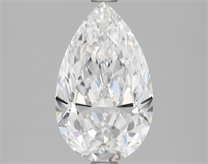 Picture of Natural Diamond 2.17 Carats, Pear with  Cut, D Color, IF Clarity and Certified by GIA