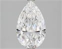 Natural Diamond 2.17 Carats, Pear with  Cut, D Color, IF Clarity and Certified by GIA