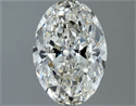 Natural Diamond 1.21 Carats, Oval with  Cut, H Color, SI2 Clarity and Certified by IGI
