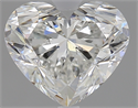 1.90 Carats, Heart Diamond with  Cut, H Color, SI1 Clarity and Certified by GIA