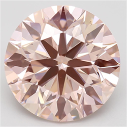 Picture of Lab Grown Diamond 4.01 Carats, Round with Ideal Cut, Fancy Intense Pink Color, VS1 Clarity and Certified by IGI