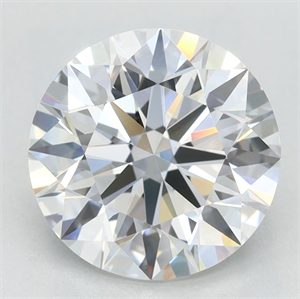 Picture of Lab Grown Diamond 2.48 Carats, Round with Excellent Cut, D Color, VVS1 Clarity and Certified by GIA