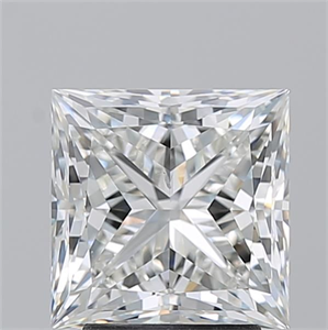 Picture of Natural Diamond 3.20 Carats, Princess with  Cut, H Color, SI1 Clarity and Certified by GIA