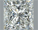 Natural Diamond 2.51 Carats, Princess with  Cut, J Color, VVS1 Clarity and Certified by GIA