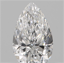 Natural Diamond 0.10 Carats, Pear with  Cut, G Color, SI1 Clarity and Certified by IGI