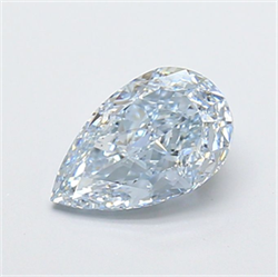 Picture of Lab Grown Diamond 1.70 Carats, Pear with  Cut, Fancy Intense Blue Color, VVS2 Clarity and Certified by IGI