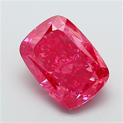 Picture of Lab Grown Diamond 5.68 Carats, CUSHION MODIFIED with  Cut, Fancy Vivid Pink Color, VVS2 Clarity and Certified by IGI