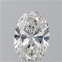 Natural Diamond 0.70 Carats, Oval with  Cut, F Color, SI1 Clarity and Certified by GIA