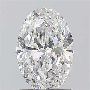 Picture of Natural Diamond 1.01 Carats, Oval with  Cut, D Color, SI2 Clarity and Certified by GIA