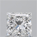 Natural Diamond 0.73 Carats, Princess with  Cut, F Color, VVS2 Clarity and Certified by GIA