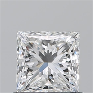 Picture of Natural Diamond 0.73 Carats, Princess with  Cut, F Color, VVS2 Clarity and Certified by GIA