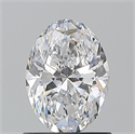 Natural Diamond 1.00 Carats, Oval with  Cut, D Color, SI2 Clarity and Certified by GIA