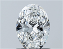 Natural Diamond 0.90 Carats, Oval with  Cut, E Color, VS2 Clarity and Certified by GIA