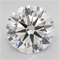 Lab Grown Diamond 3.01 Carats, Round with Ideal Cut, E Color, IF Clarity and Certified by IGI