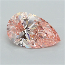 Picture of Lab Grown Diamond 1.53 Carats, Pear with  Cut, Fancy Vivid Pink Color, VVS1 Clarity and Certified by IGI
