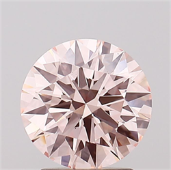 Picture of Lab Grown Diamond 2.10 Carats, Round with Ideal Cut, Fancy Pink Color, VS1 Clarity and Certified by IGI