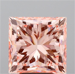 Picture of Lab Grown Diamond 4.50 Carats, Princess with  Cut, Fancy Intense Pink Color, VS1 Clarity and Certified by IGI
