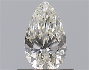 Picture of Natural Diamond 0.52 Carats, Pear with  Cut, J Color, VVS1 Clarity and Certified by GIA