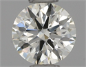 Natural Diamond 0.44 Carats, Round with Excellent Cut, I Color, VVS2 Clarity and Certified by IGI