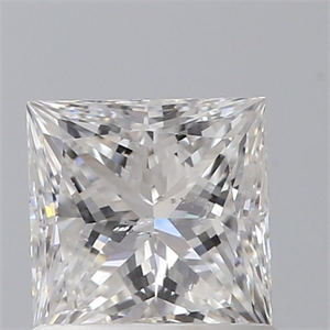 Picture of Natural Diamond 0.91 Carats, Princess with  Cut, E Color, SI2 Clarity and Certified by GIA