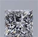 Natural Diamond 0.61 Carats, Princess with  Cut, D Color, VVS2 Clarity and Certified by GIA