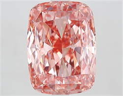 Picture of Lab Grown Diamond 4.01 Carats, CUSHION MODIFIED with  Cut, Fancy Vivid Pink Color, VVS2 Clarity and Certified by IGI