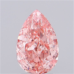 Picture of Lab Grown Diamond 1.56 Carats, Pear with  Cut, Fancy Vivid Pink Color, VS1 Clarity and Certified by IGI