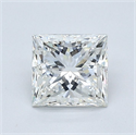 Natural Diamond 1.01 Carats, Princess with  Cut, H Color, VS2 Clarity and Certified by GIA