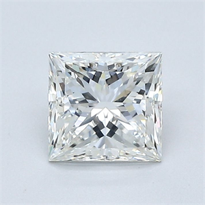 Picture of Natural Diamond 1.01 Carats, Princess with  Cut, H Color, VS2 Clarity and Certified by GIA