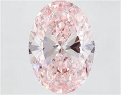 Picture of Lab Grown Diamond 10.10 Carats, Oval with  Cut, Fancy Intense Pink Color, VS1 Clarity and Certified by IGI