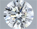 Natural Diamond 0.50 Carats, Round with Excellent Cut, H Color, VVS2 Clarity and Certified by IGI
