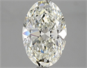 Natural Diamond 1.70 Carats, Oval with  Cut, J Color, VVS2 Clarity and Certified by GIA