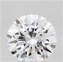 Lab Grown Diamond 3.28 Carats, Round with Ideal Cut, D Color, VVS1 Clarity and Certified by IGI