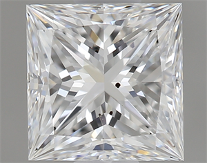 Picture of 0.71 Carats, Princess Diamond with  Cut, E Color, SI2 Clarity and Certified by GIA