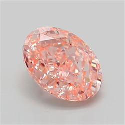 Picture of Lab Grown Diamond 1.92 Carats, Oval with  Cut, Fancy Vivid Pink Color, VS1 Clarity and Certified by IGI