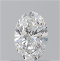 Natural Diamond 0.51 Carats, Oval with  Cut, F Color, IF Clarity and Certified by GIA