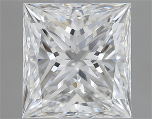 Picture of 0.90 Carats, Princess Diamond with  Cut, E Color, VS2 Clarity and Certified by GIA