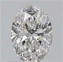 Natural Diamond 0.50 Carats, Oval with  Cut, F Color, SI2 Clarity and Certified by GIA