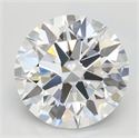 Lab Grown Diamond 2.07 Carats, Round with Ideal Cut, D Color, IF Clarity and Certified by IGI