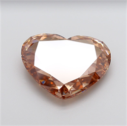 Picture of Lab Grown Diamond 13.19 Carats, Heart with  Cut, Fancy Brown Color, VS2 Clarity and Certified by IGI