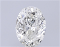 Natural Diamond 1.50 Carats, Oval with  Cut, I Color, I1 Clarity and Certified by IGI